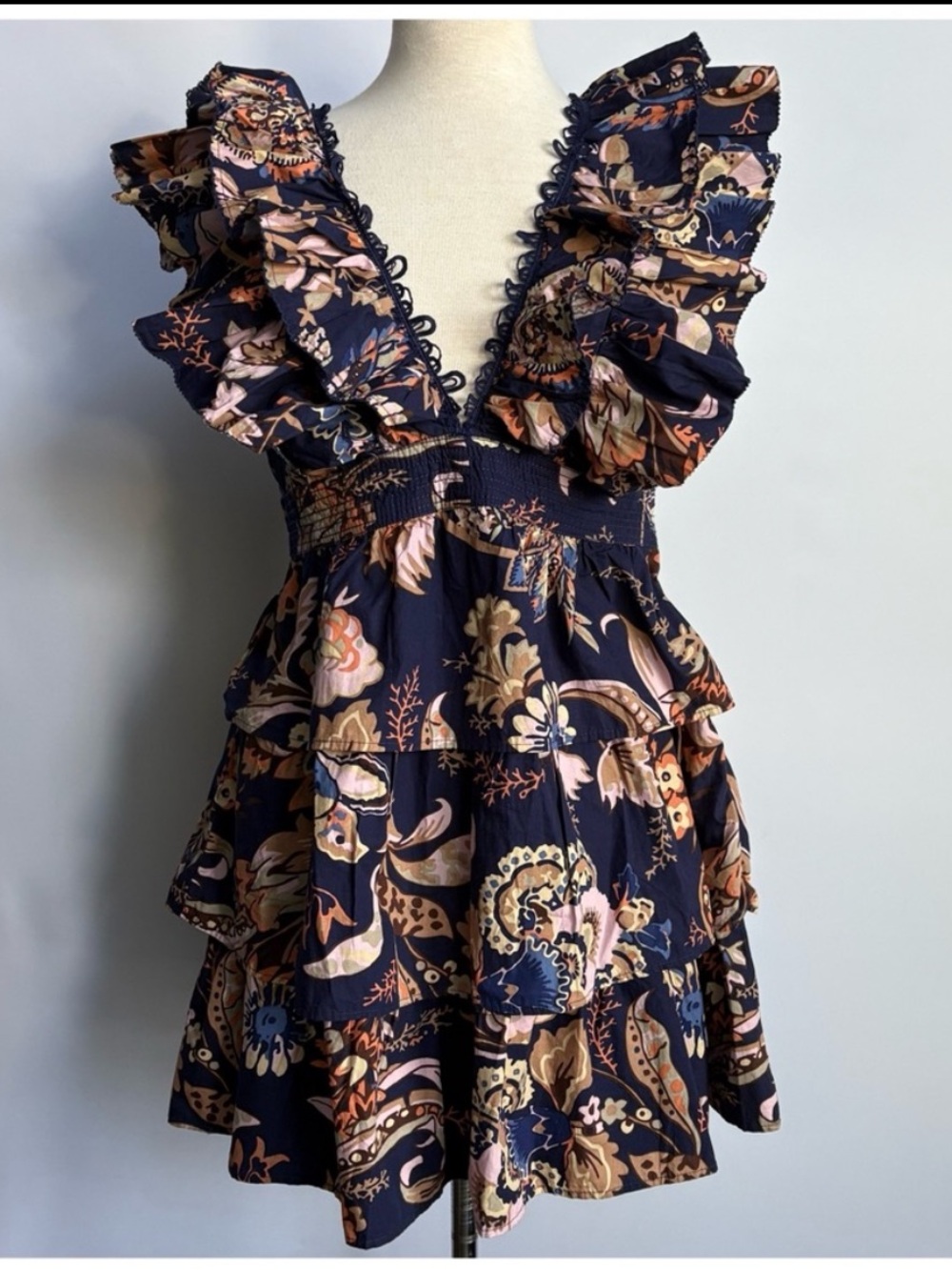 NWT Anthropologie Sleeveless Ruffled A-Line
Mini Dress, M